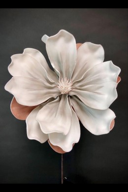 28"L X 8"D WHITE AND BROWN FOAM FLOWER [FF705143]